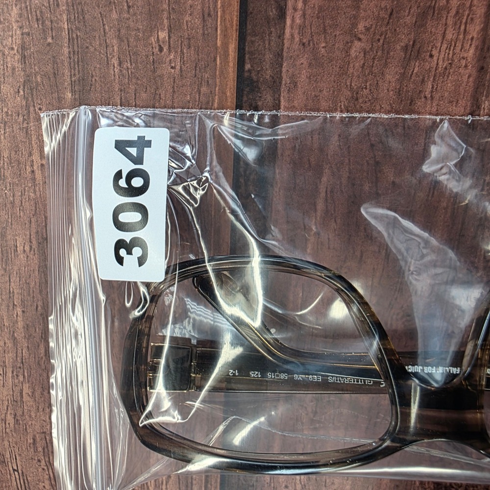 Juicy Couture Glitterati/S Brown Striped Eyeglasses EE9 Y6 58-15-125 Gold‎ Logo - Picture 8 of 8